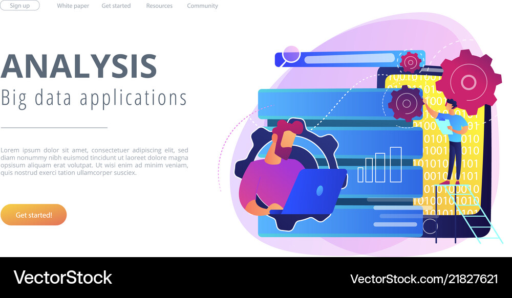 Big data applications concept Royalty Free Vector Image