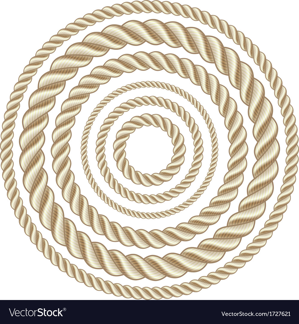 Circle ropes Royalty Free Vector Image VectorStock