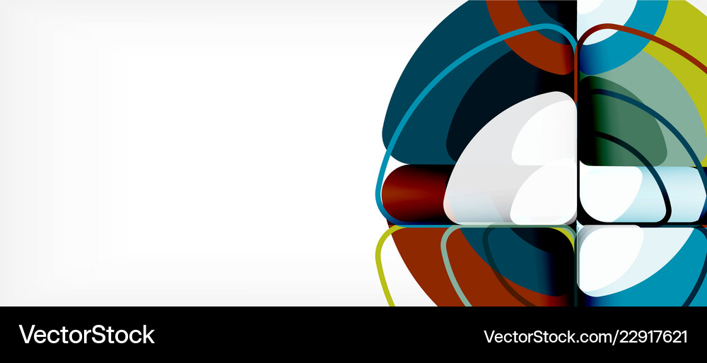 Circles and triangles geometric abstract Vector Image