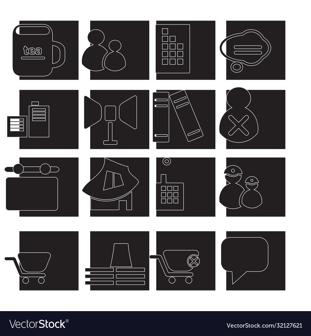 Collection icons for web design isolated on white