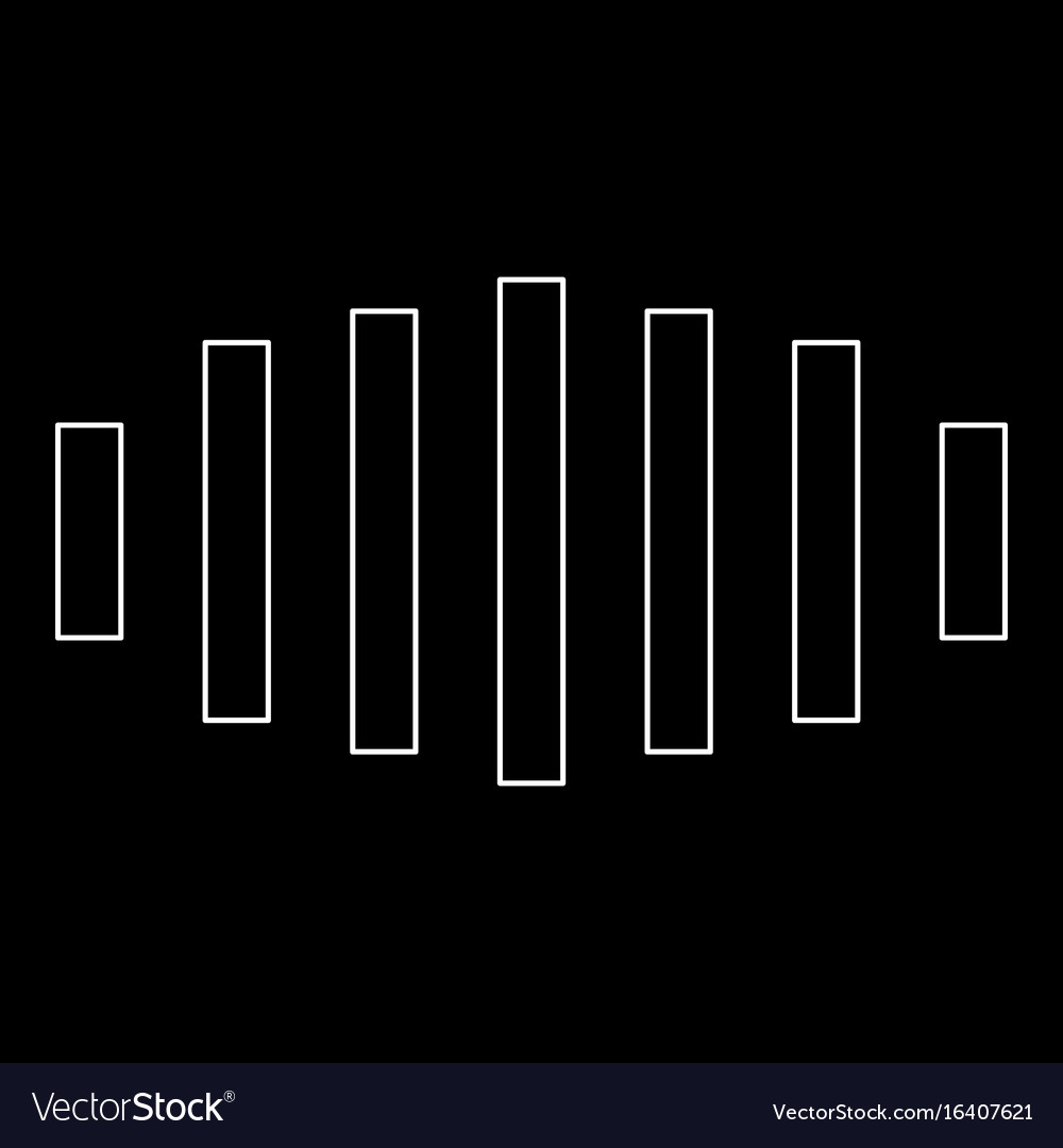 Digital signal white color path icon