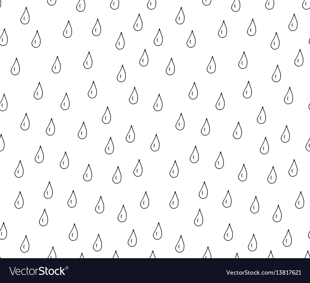 Drops hand drawn seamless pattern Royalty Free Vector Image