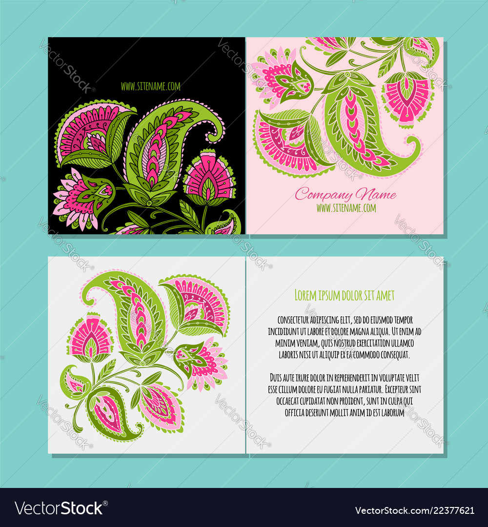 Greeting cards design floral background