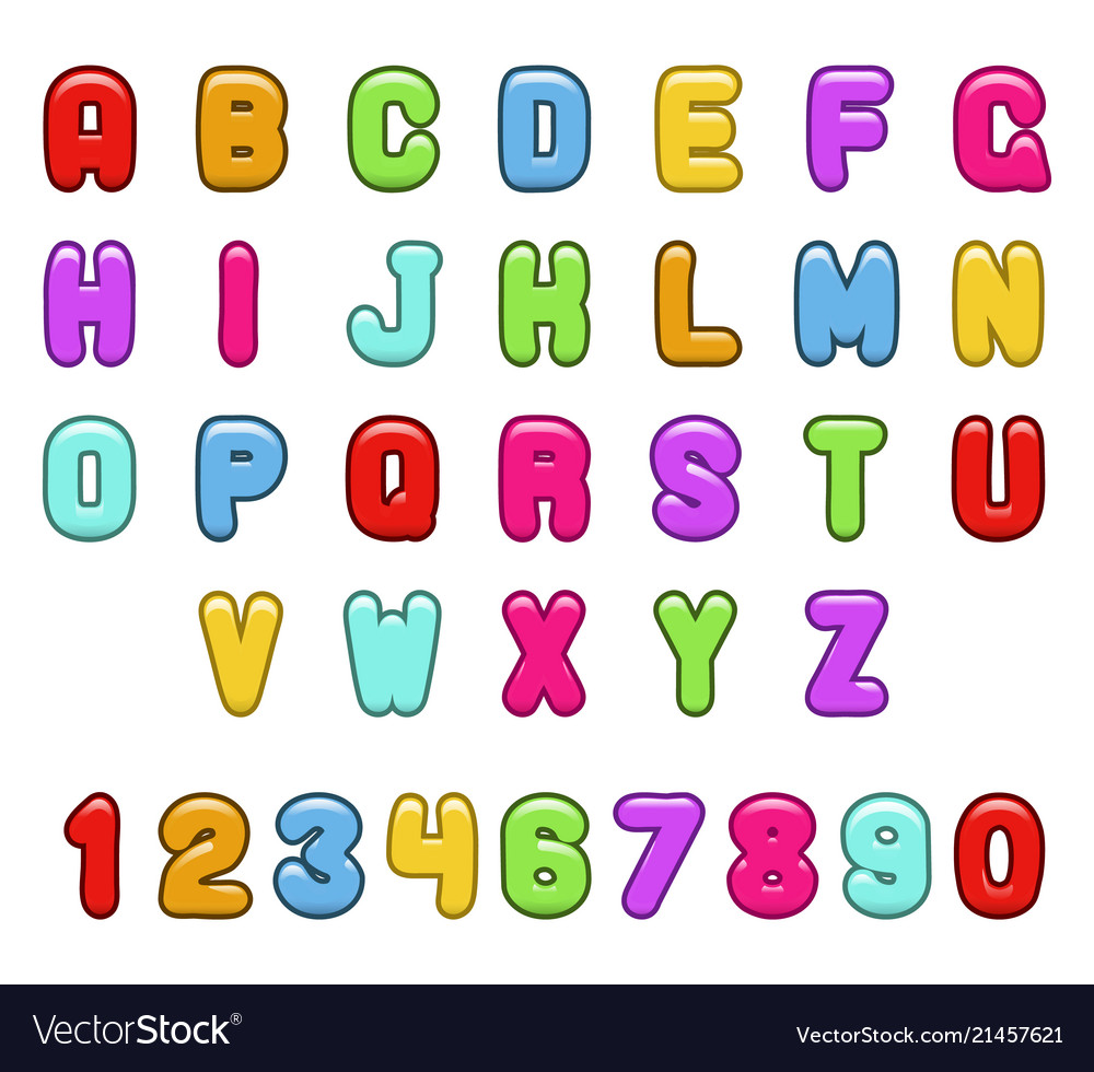 Jelly Alphabet Party Icons