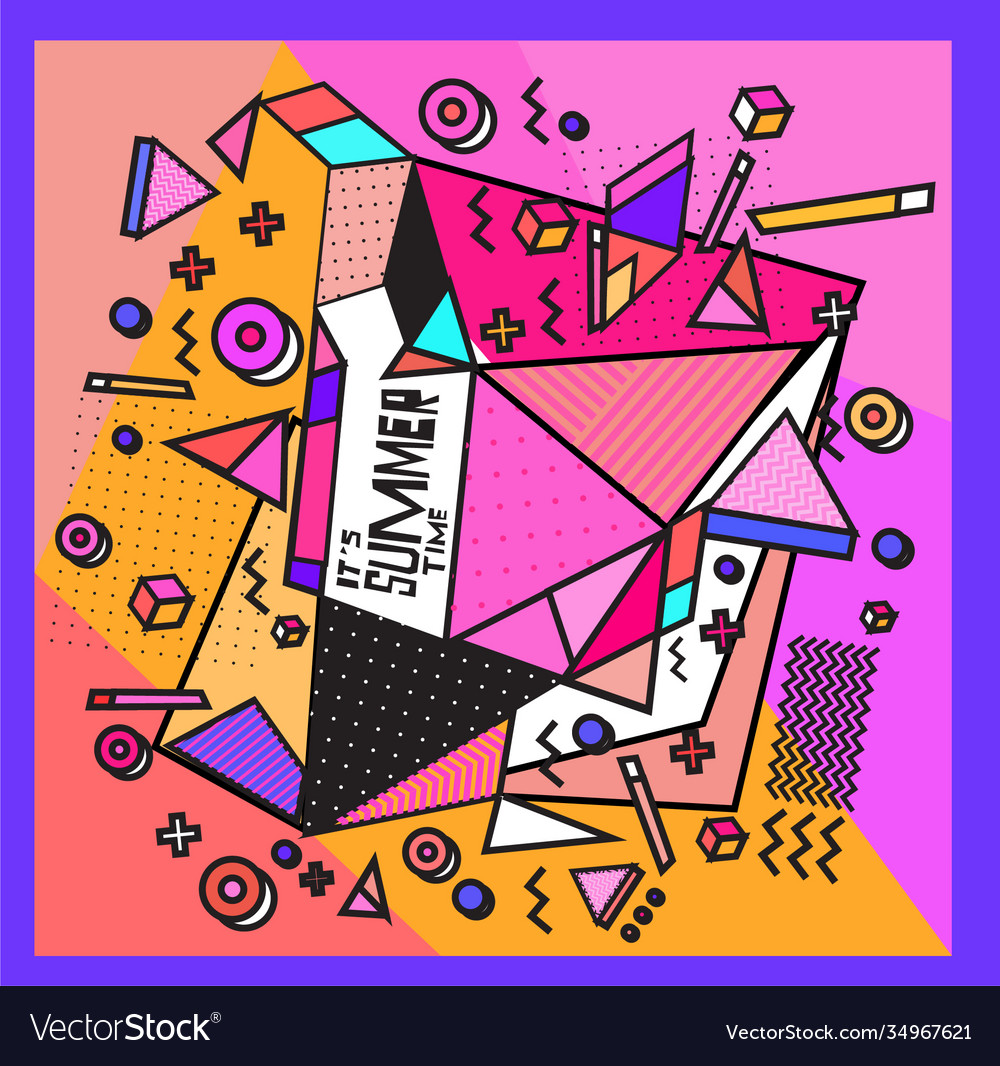 Triangle geometric forms for summer design event