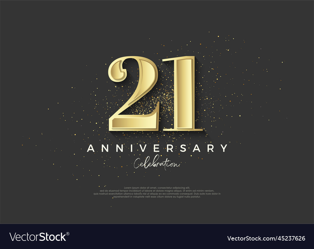 21st anniversary golden premium design