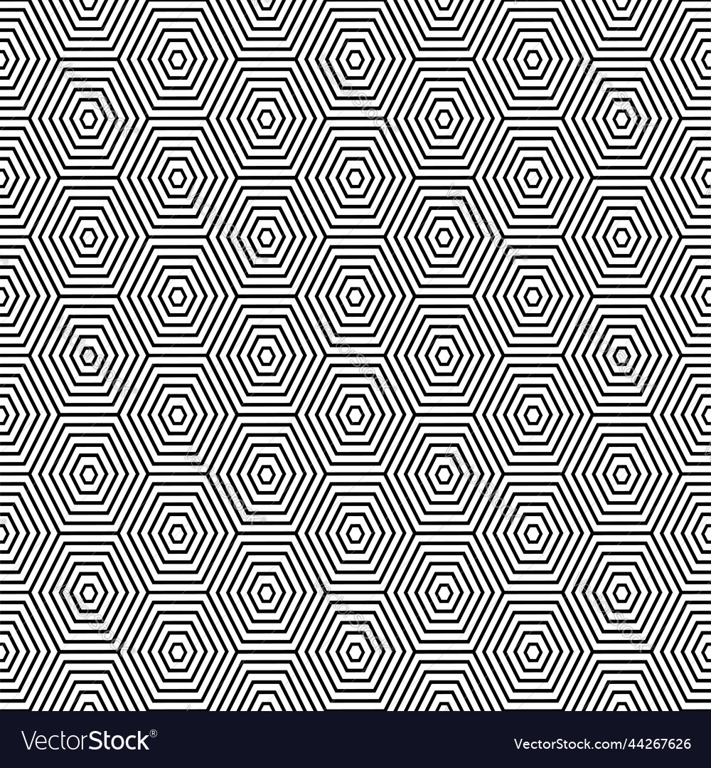 A seamless geometric pattern of nested hexagons