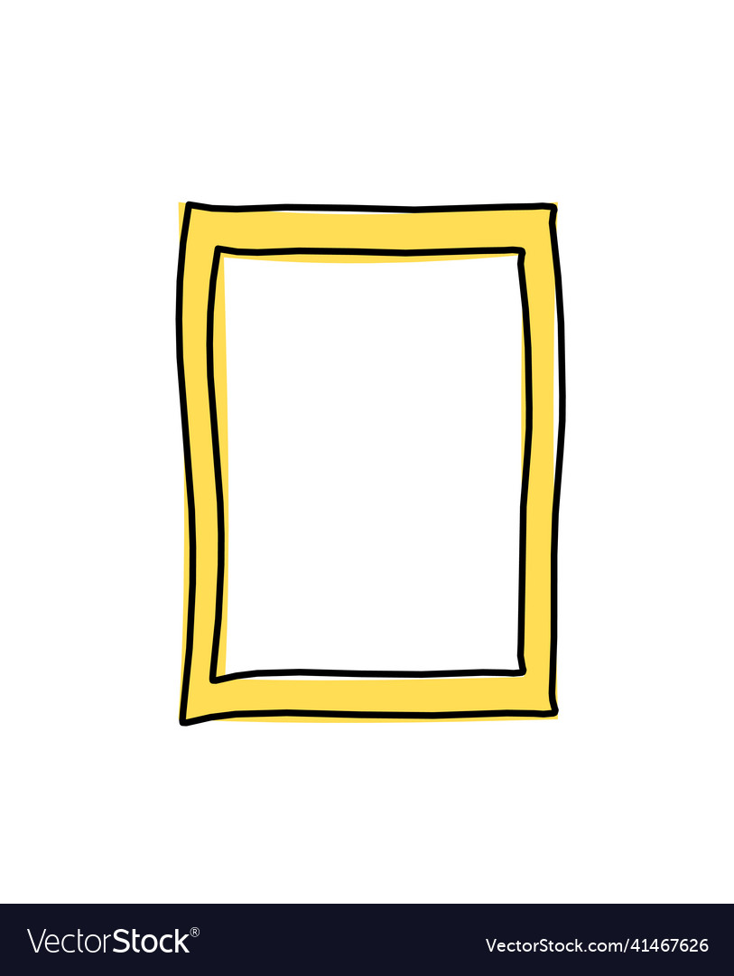 Abstract color frame for picture as line drawing vector image Abstract color frame for picture as line drawing