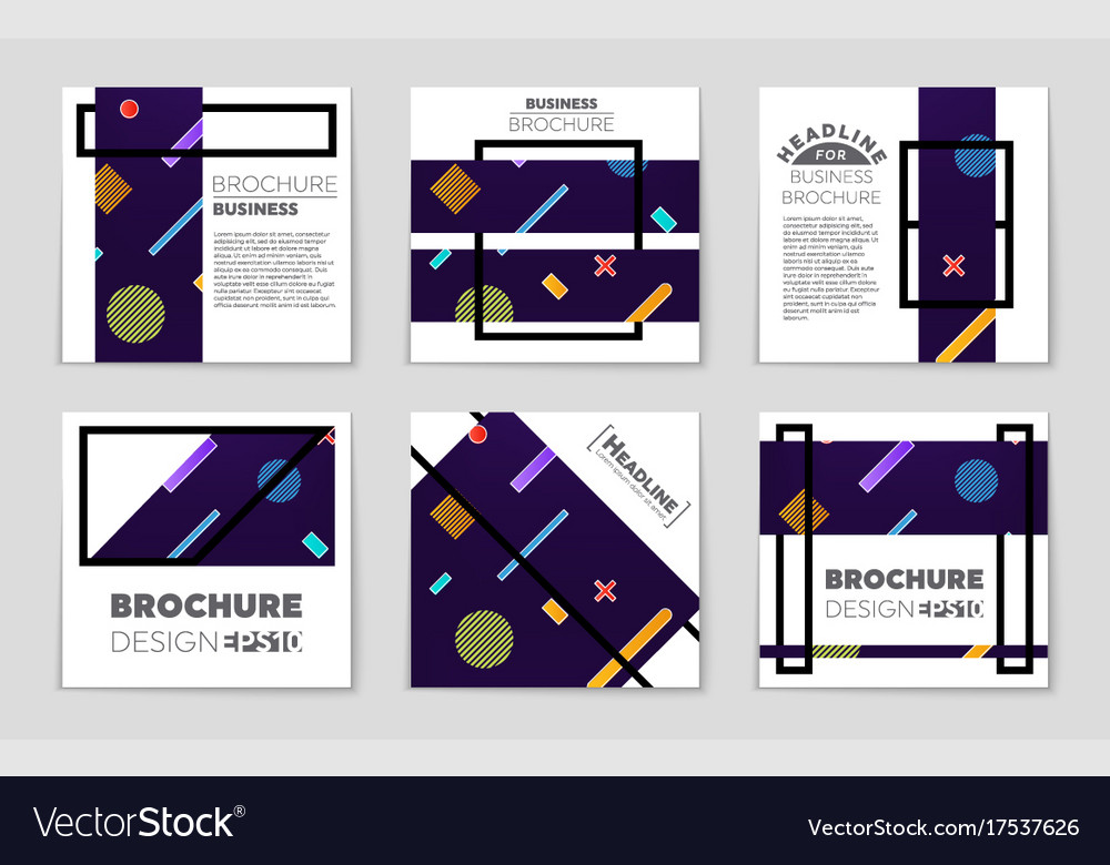 Abstract layout background set for art