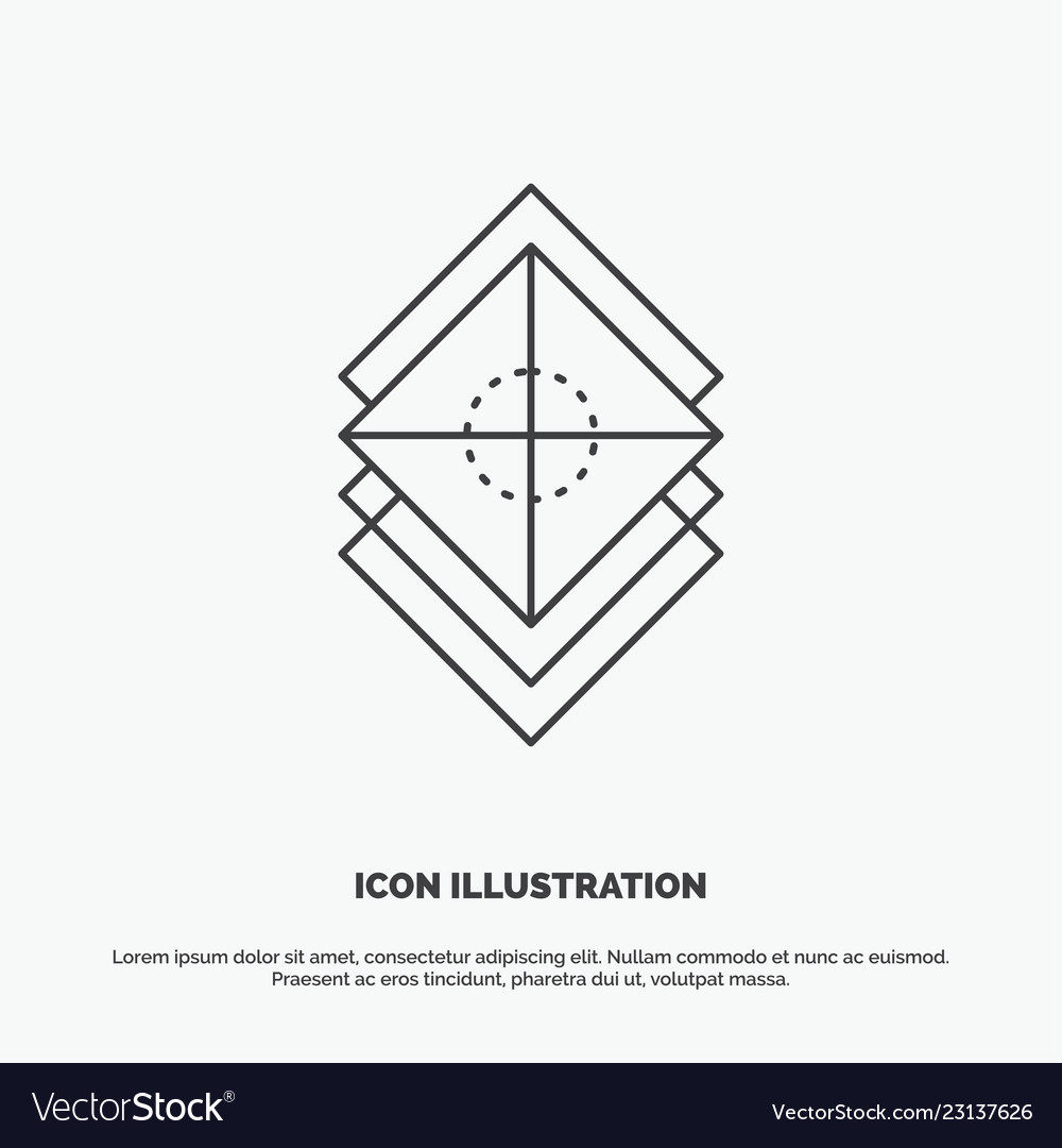 Arrange design layers stack layer icon line gray