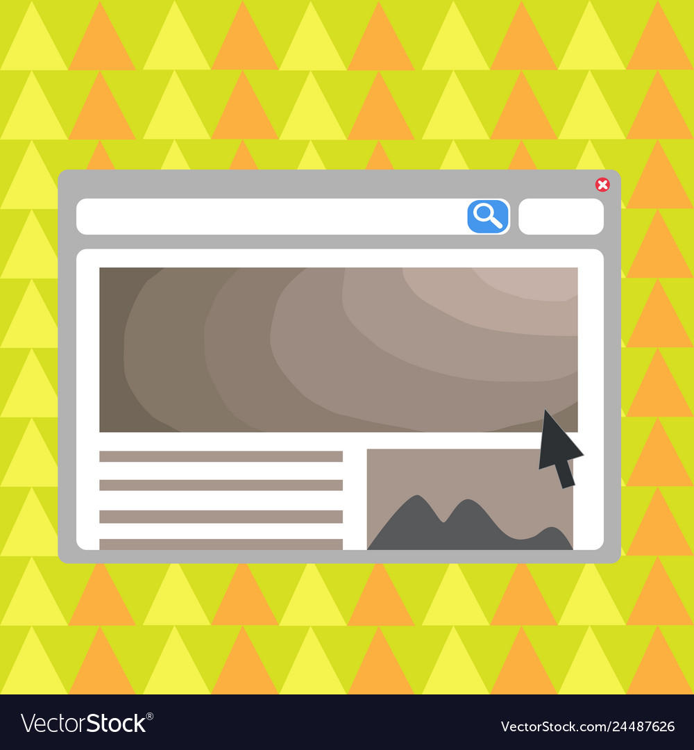 Blank template of colorful website page layout Vector Image Blank template of colorful website page layout