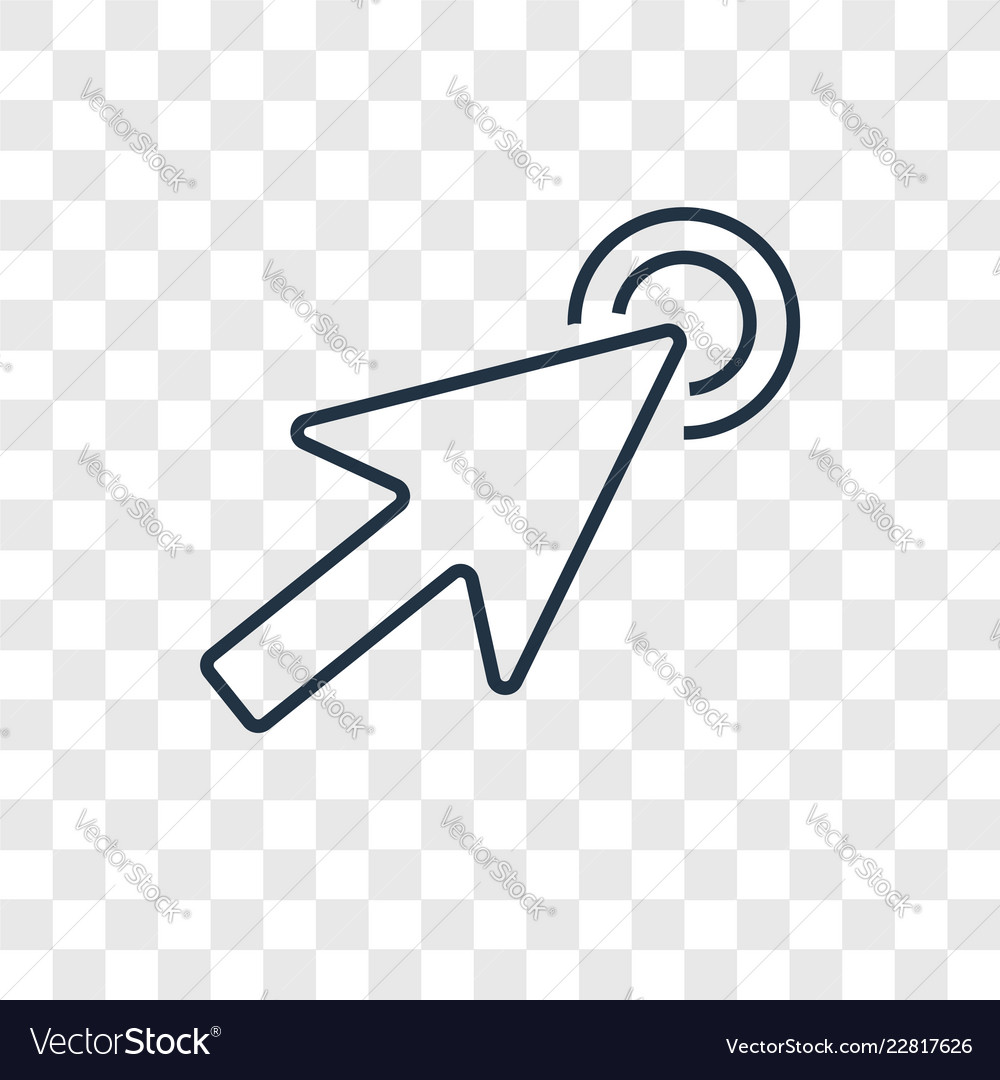 Cursor concept linear icon isolated vector image Cursor concept linear icon isolated