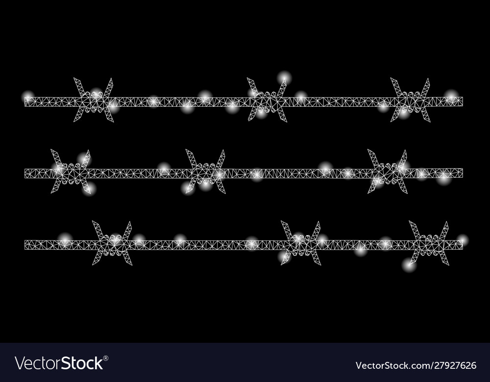 Flare mesh network barbwire fence with flash spots