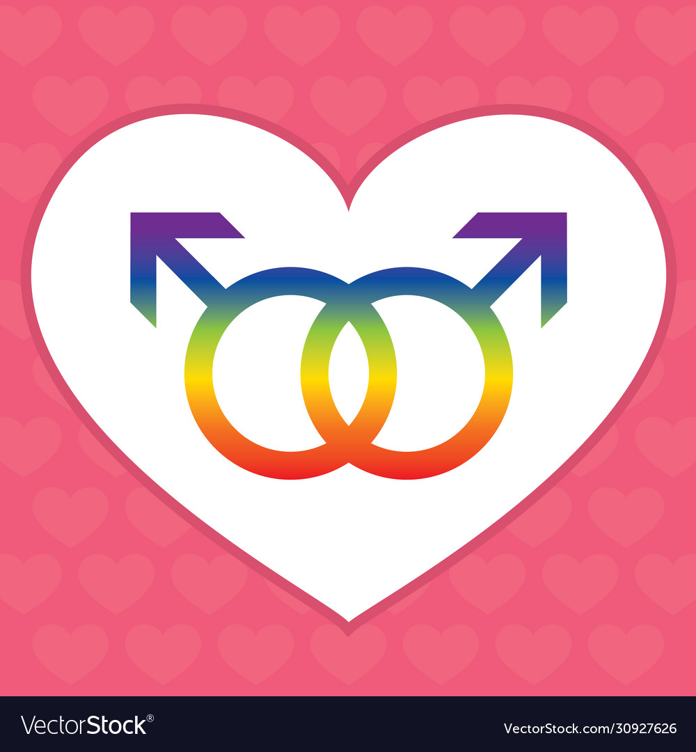 Gender symbols linear black blue and pink colour