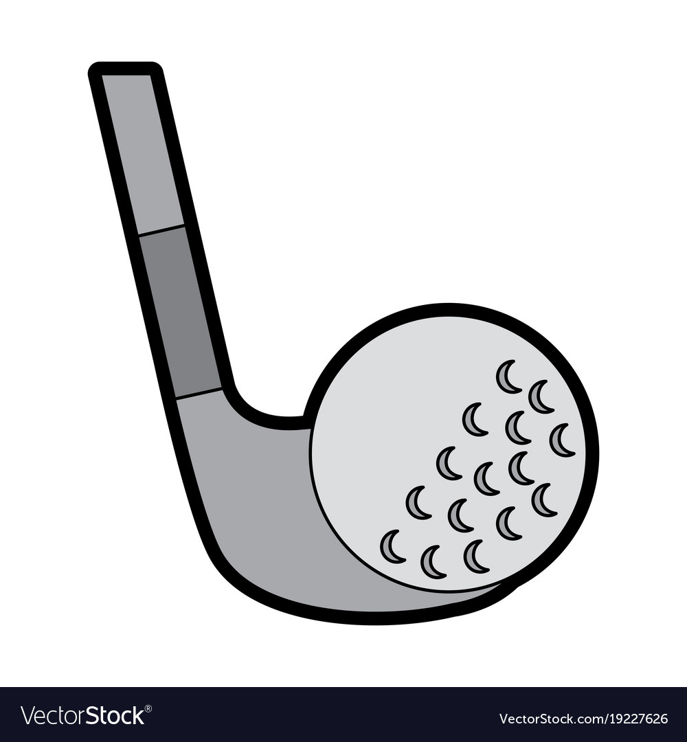 Golf club and ball sport recreation Royalty Free Vector