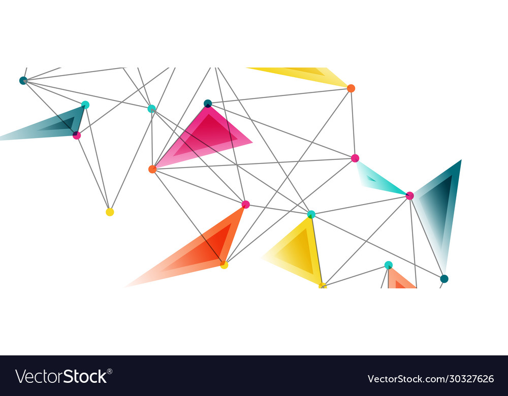 Line points connections triangular technology