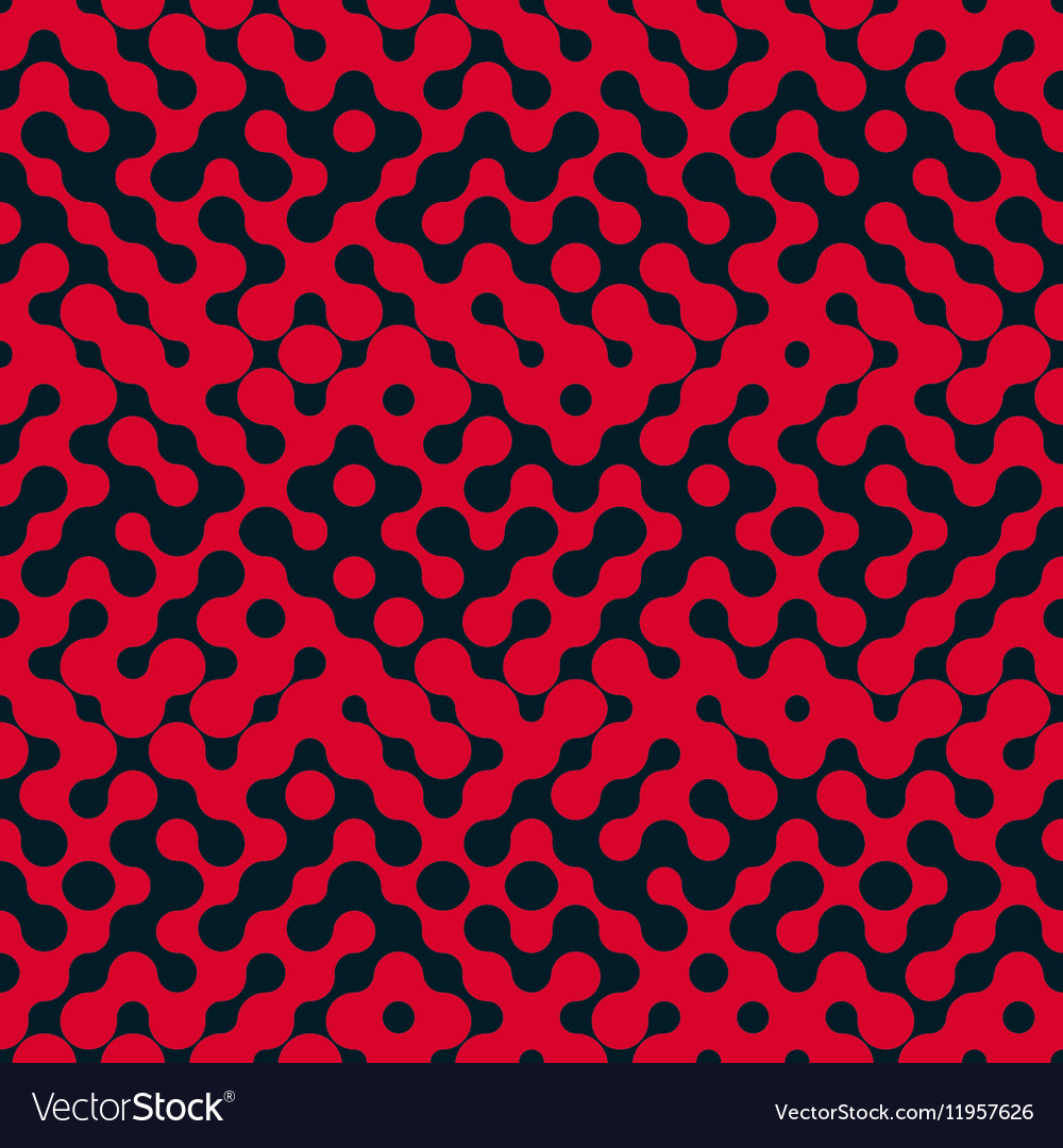 Red Halftone Rounded Dots Pattern