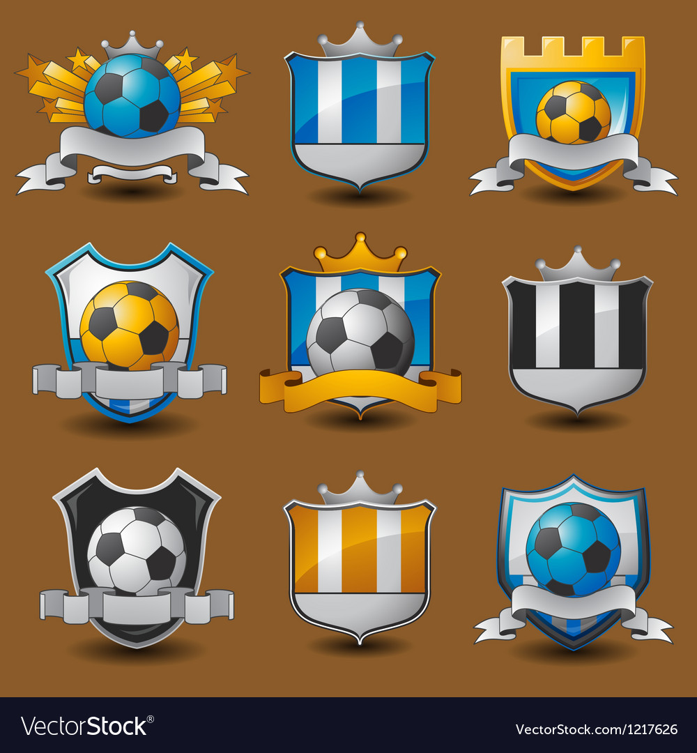 Soccer team emblems Royalty Free Vector Image - VectorStock