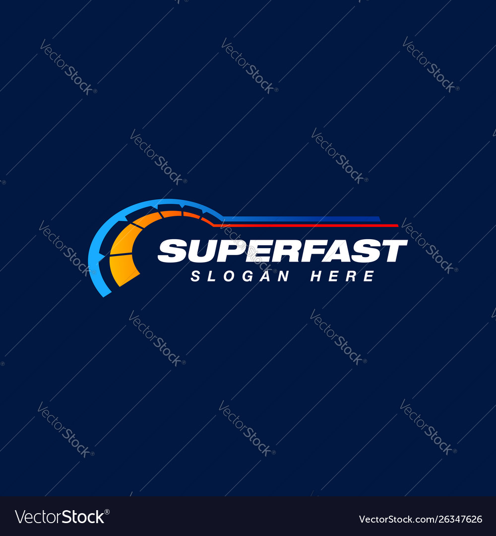 Speed indicator logo design speedometer symbol vector image Speed indicator logo design speedometer symbol