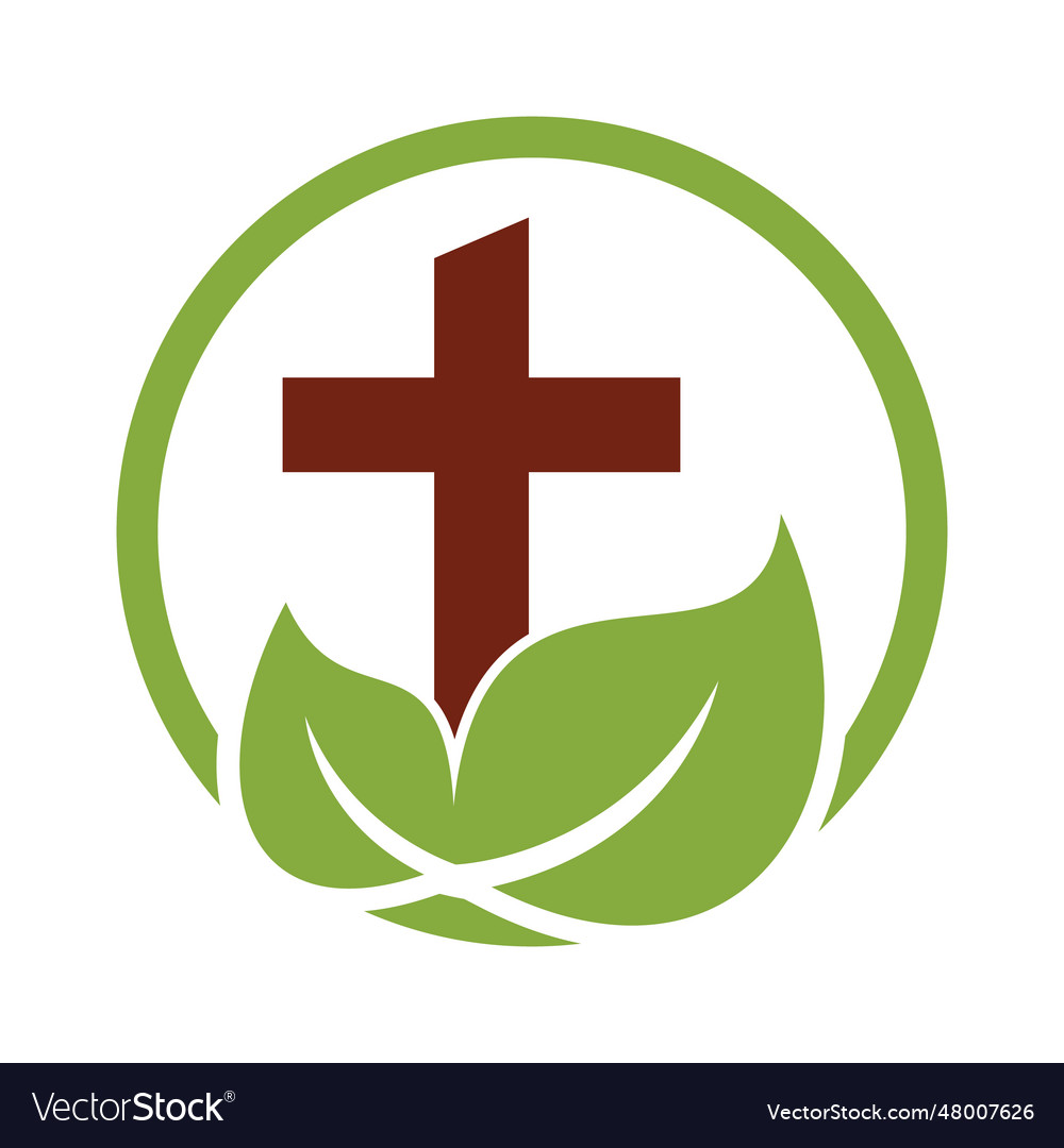 Tree Religious Cross Symbol Icon Design Cross Vector Image