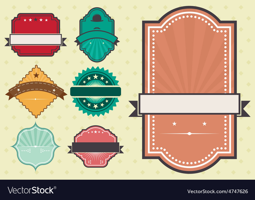 Vintage frame set1 resize Royalty Free Vector Image