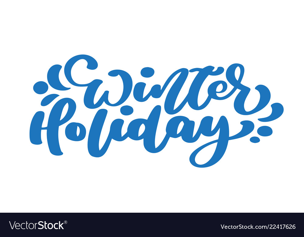 Winter holiday vintage calligraphy