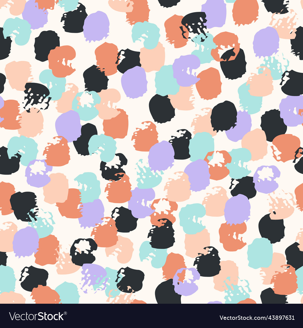 Abstract stroke of paint dots spots stain circle Vector Image