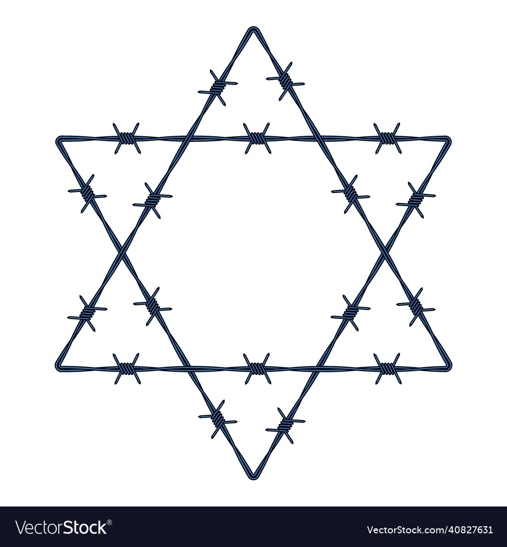 Barbed wire hexagram