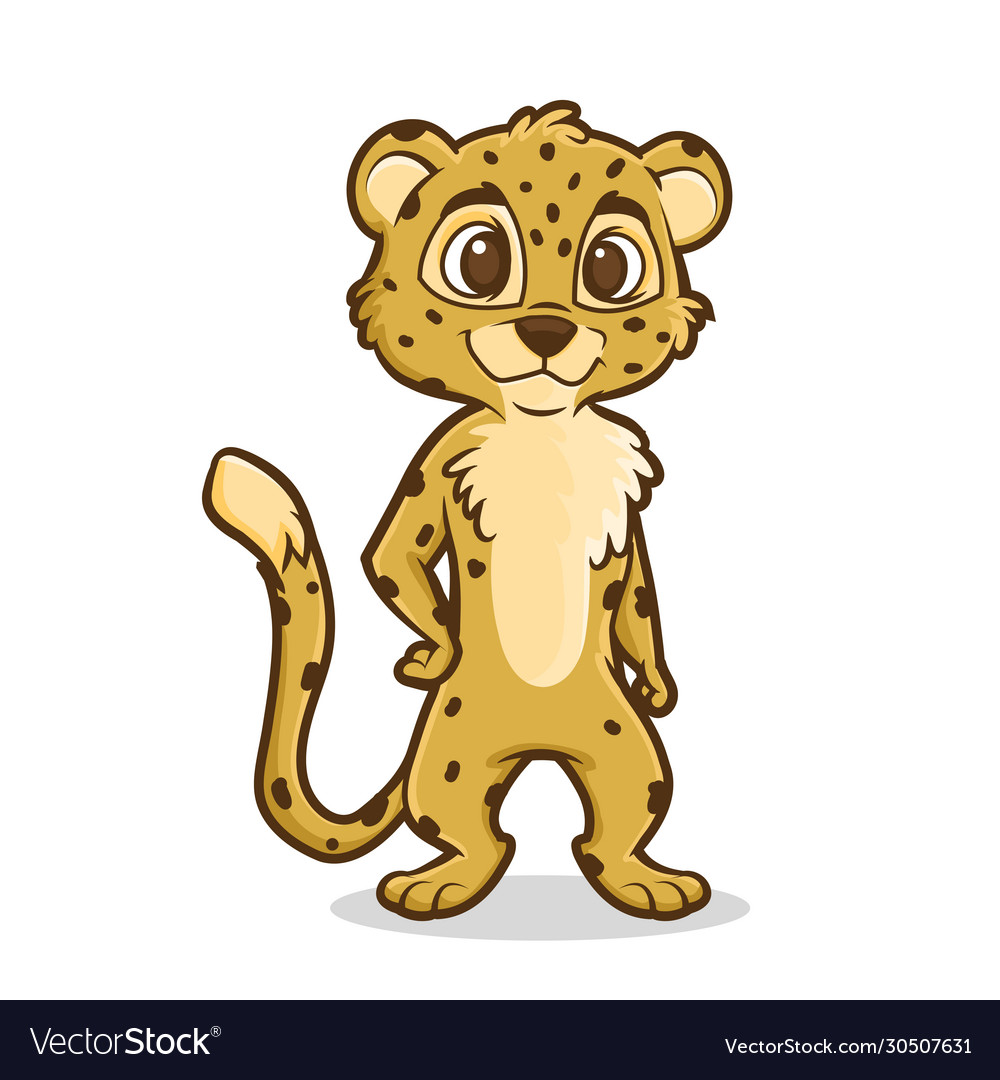 Cartoon cheetah Royalty Free Vector Image - VectorStock