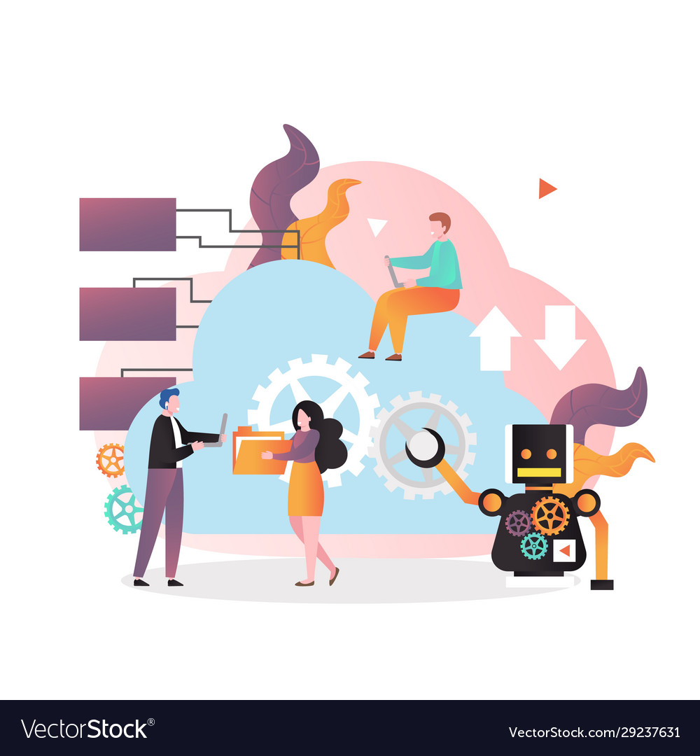 Cloud concept for web banner website page Vector Image