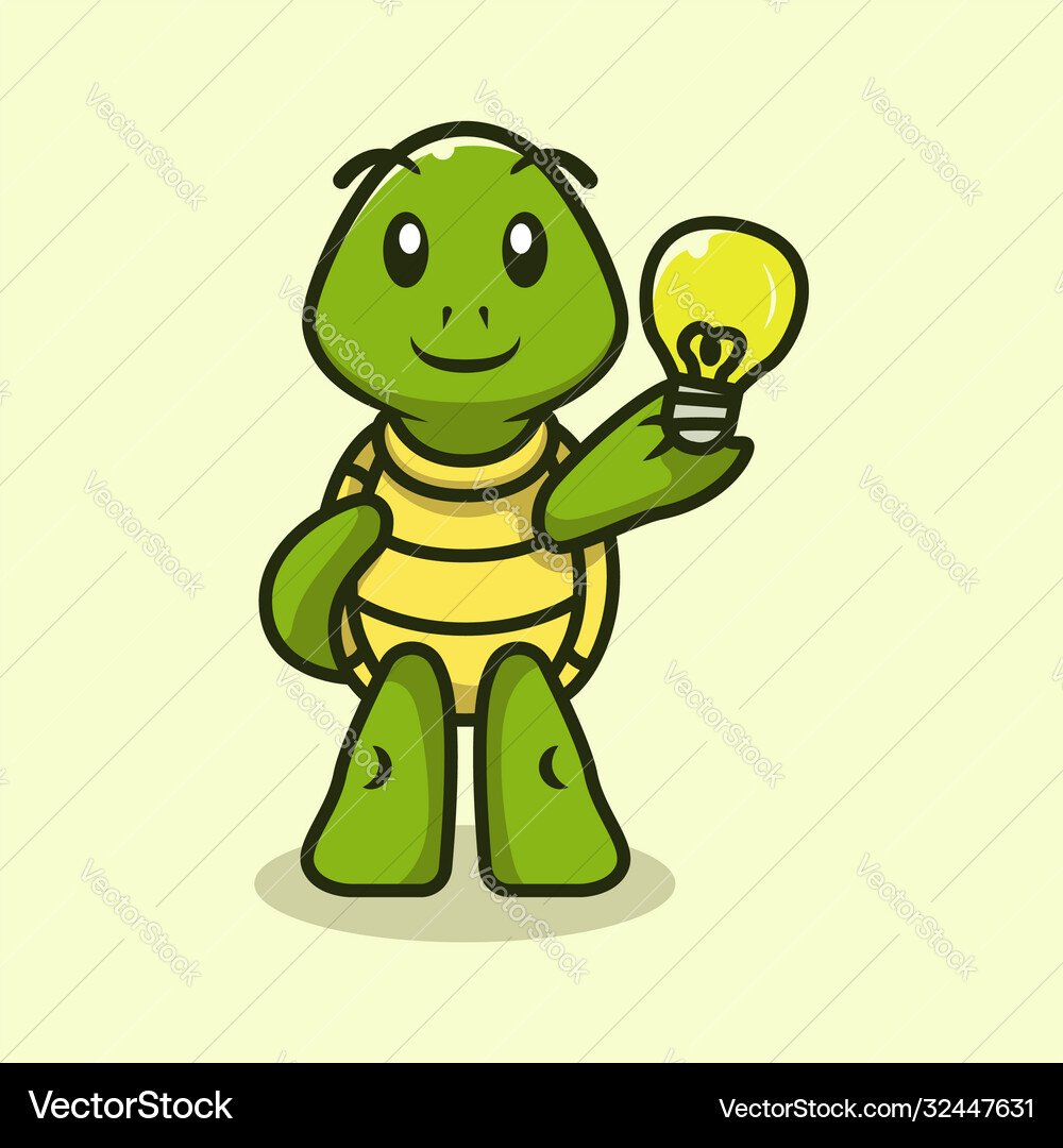 Cute turtle mascot Royalty Free Vector Image - VectorStock