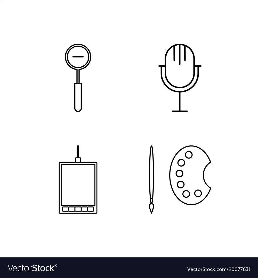Design and studio simple linear icon setsimple
