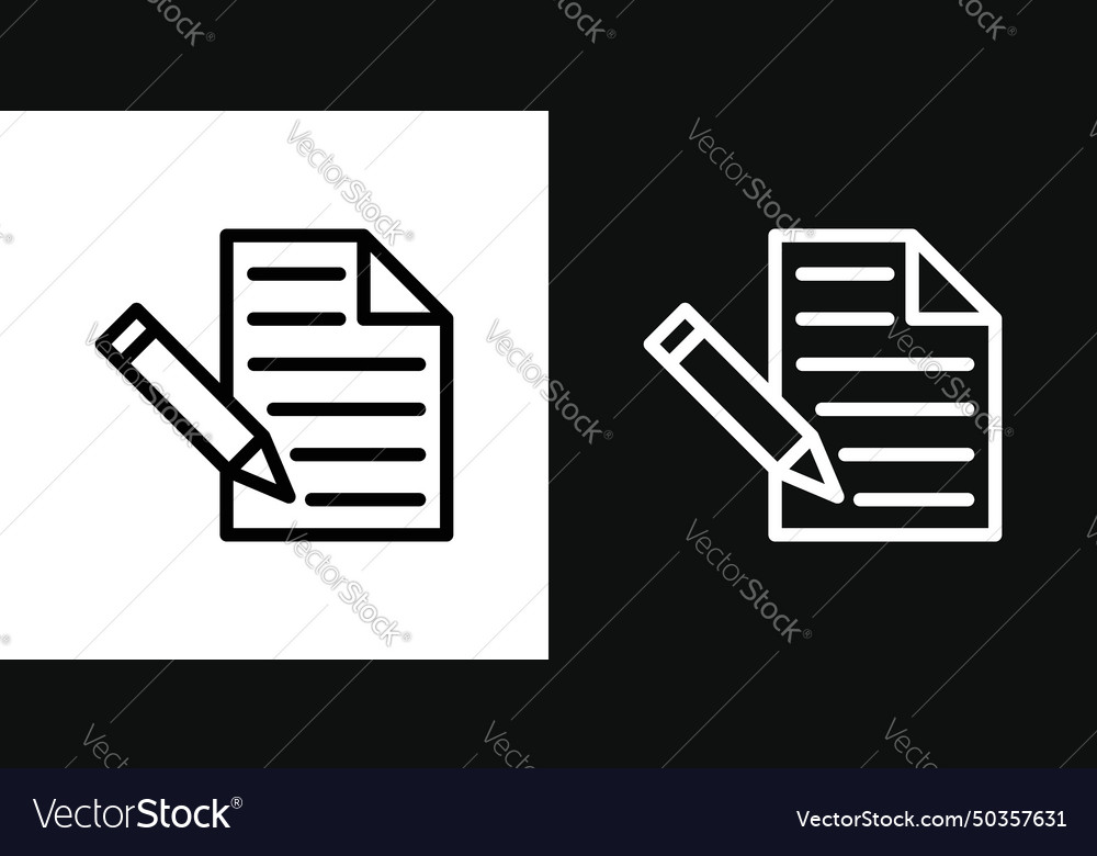 Edit text icon set writing tool and pen symbol