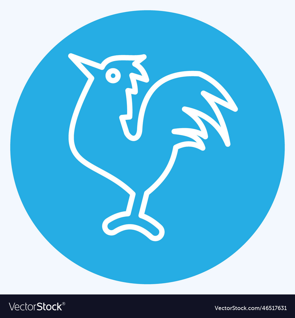 Icon rooster related to domestic animals symbol