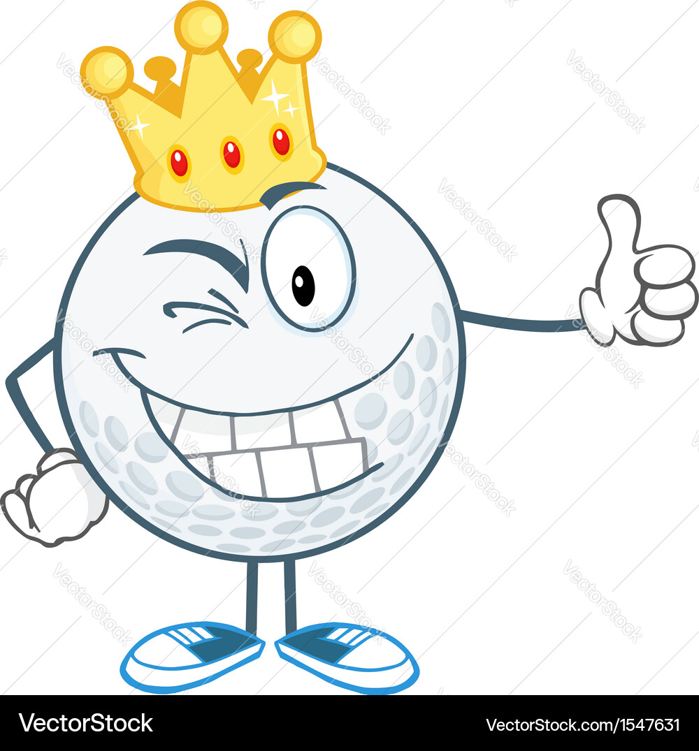 King golf ball golfer Royalty Free Vector Image