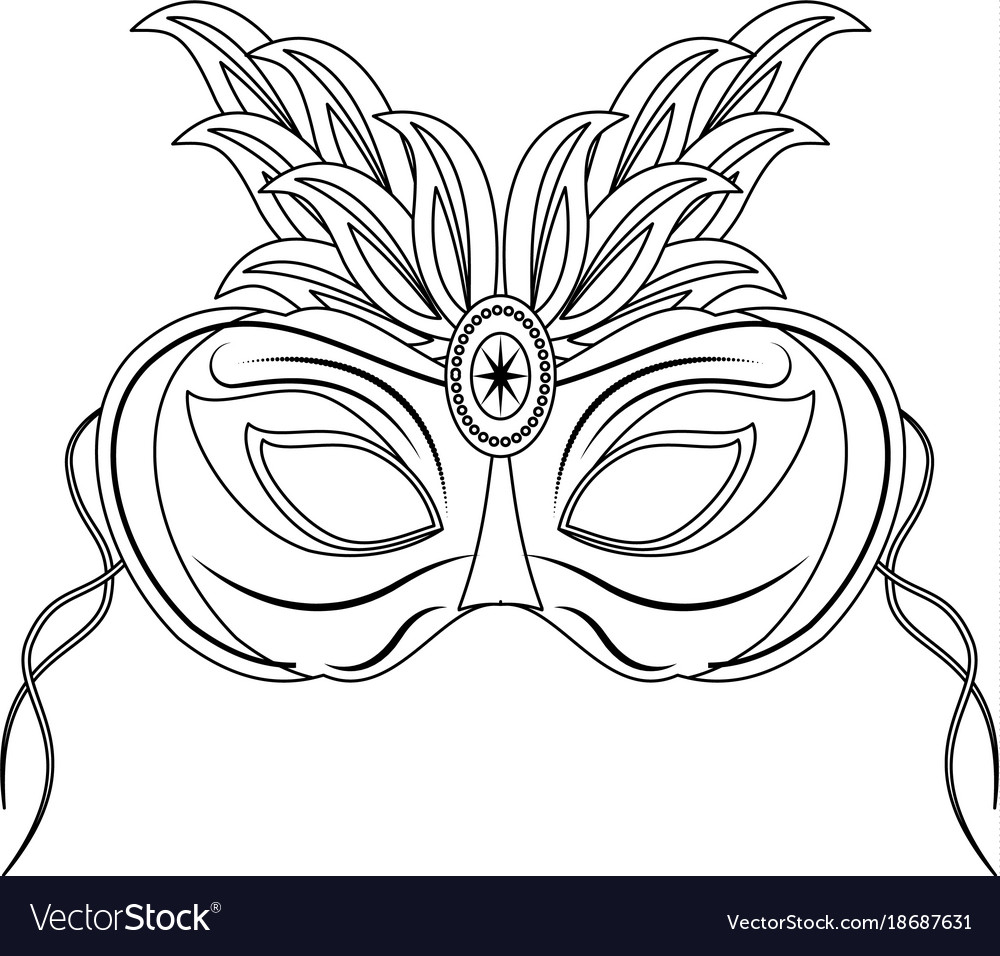 Mardi gras mask Royalty Free Vector Image - VectorStock