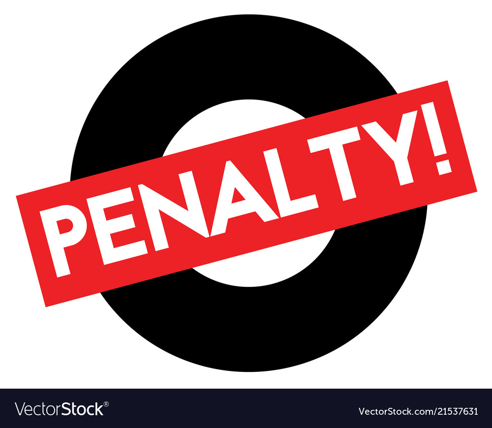 Penalty stamp on white Royalty Free Vector Image