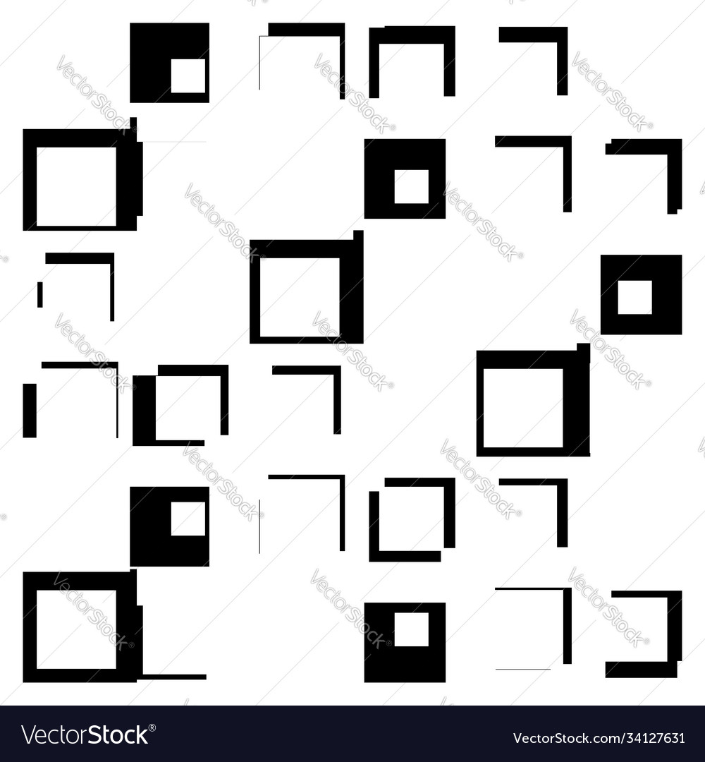 Random chaotic squares geometric pattern vector image Random chaotic squares geometric pattern