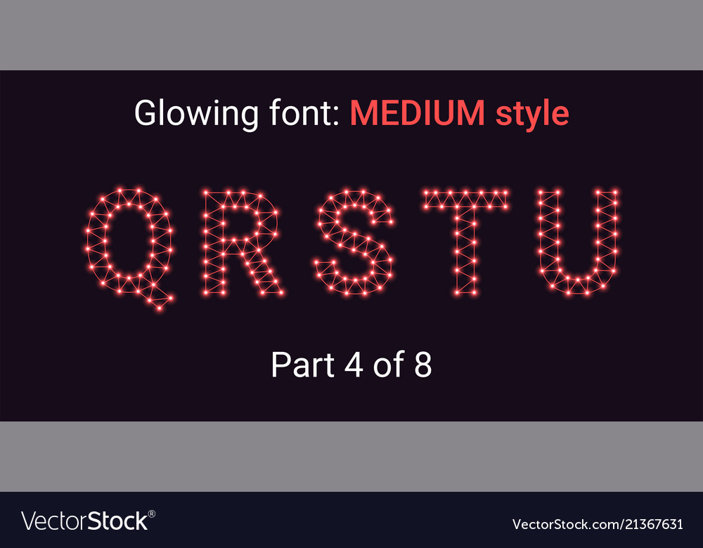 Red glowing font in the outline style