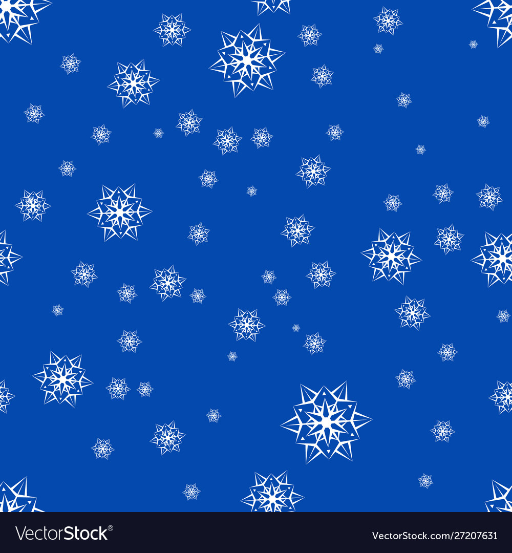 Seamless snowflake pattern vector image Seamless snowflake pattern