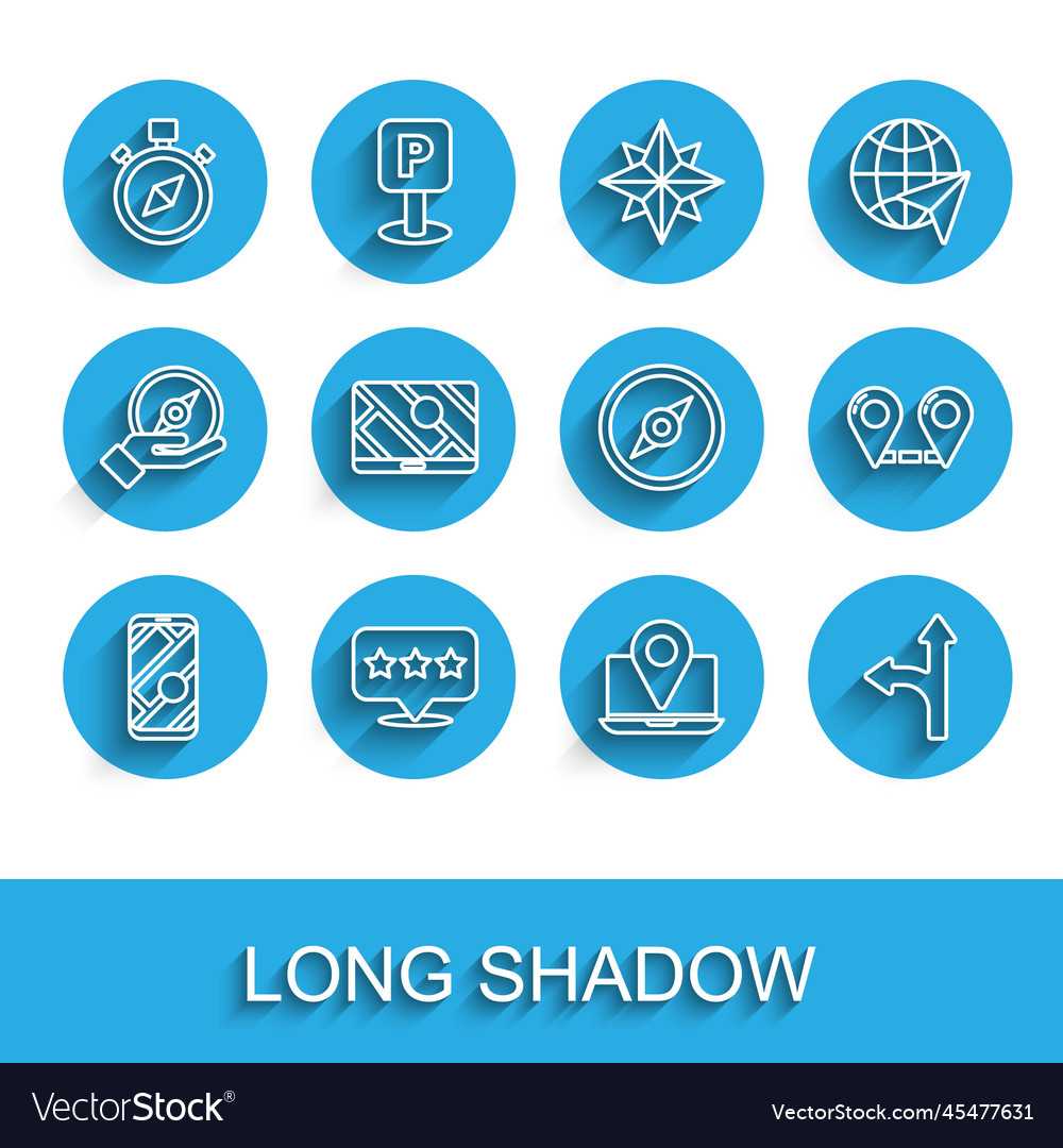 Linie Stadtplan Navigation Pointer vector image Linie Stadtplan Navigation Pointer