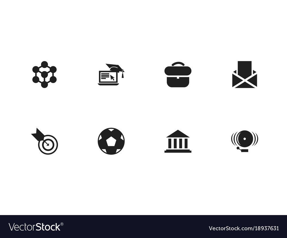 Set of 8 editable teach icons includes symbols