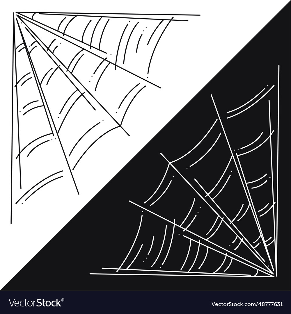 Small set with spider web as a symbol