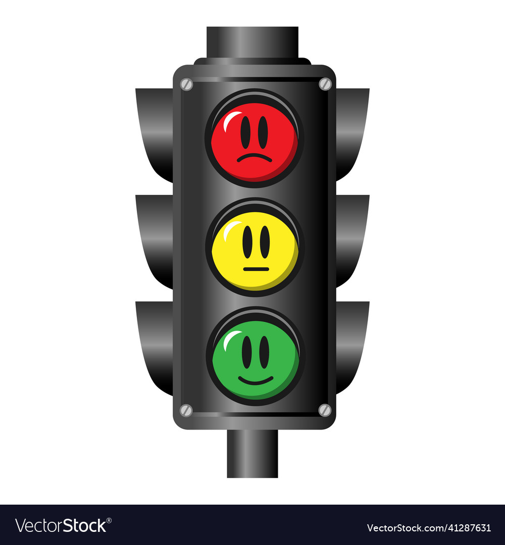 Traffic light with expression vector image Traffic light with expression