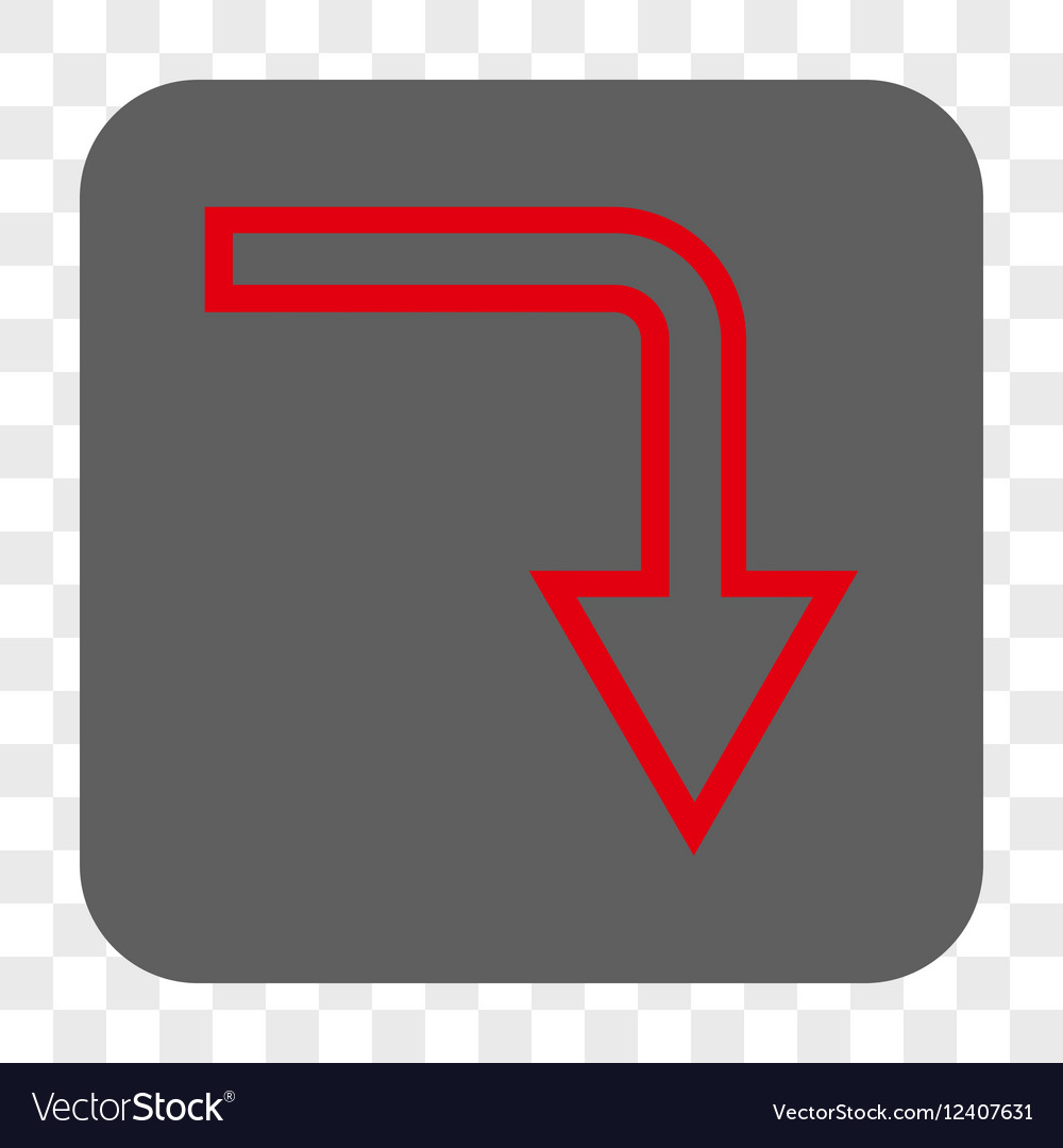Turn down rounded square button