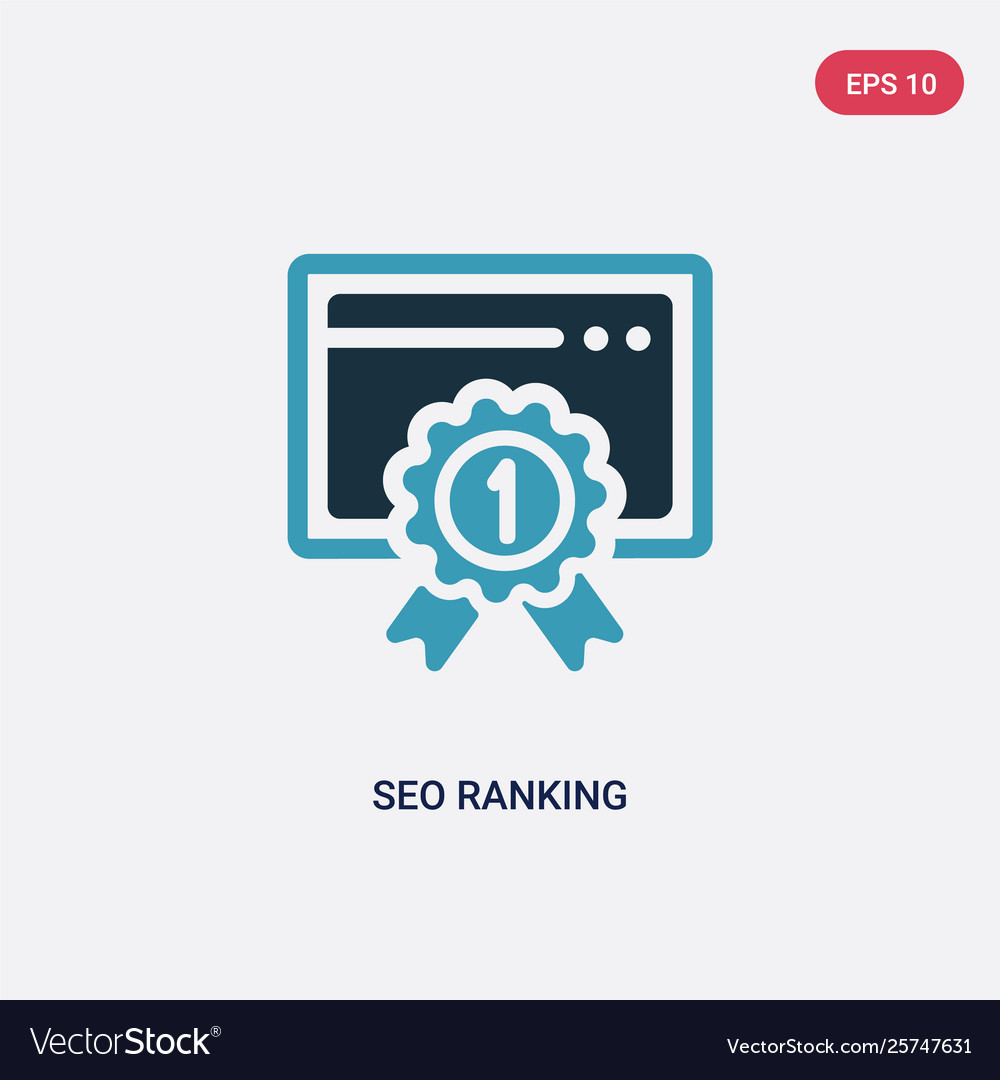 Two color seo ranking icon from programming vector image Two color seo ranking icon from programming