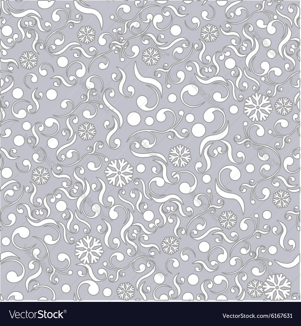Winter Snowflake Seamless Pattern