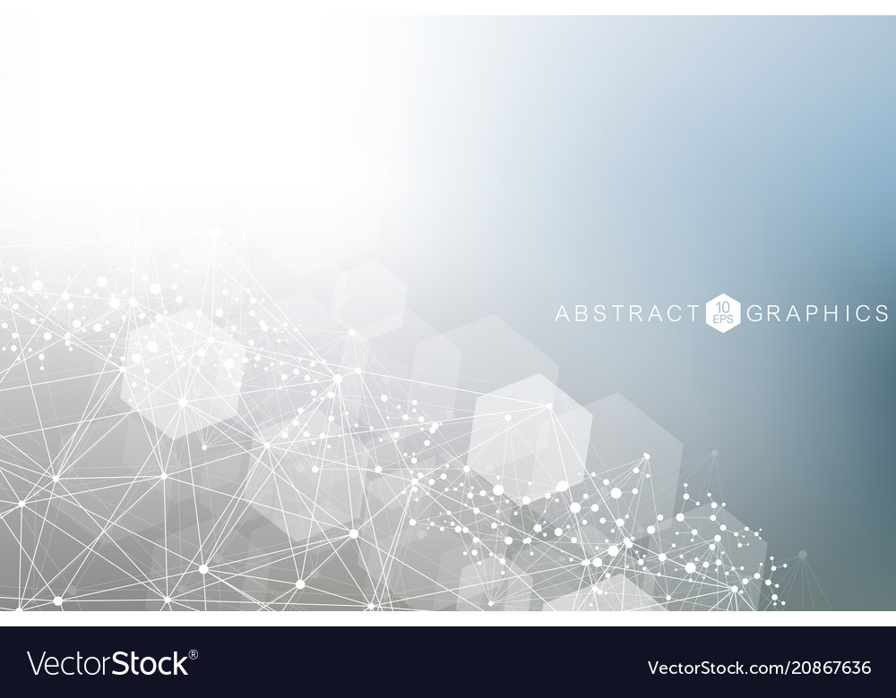 Geometric abstract background with connected line vector image Geometric abstract background with connected line