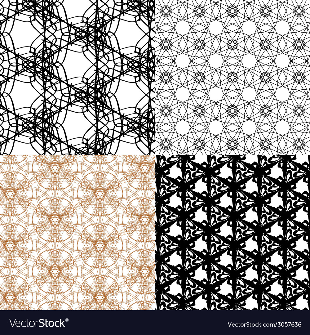 Geometric patterns tiling set of abstract vintage