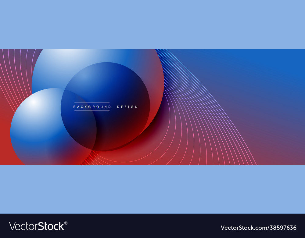 Gradient circles with shadows techno vector image Gradient circles with shadows techno